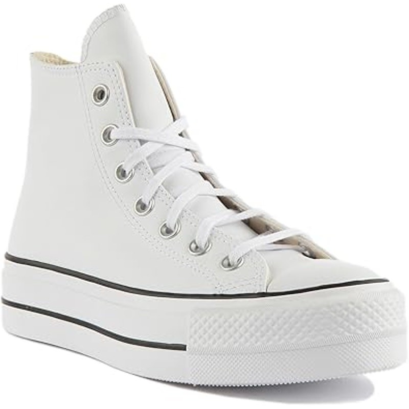 New Converse Womens Size 8 White Leather Chuck Taylor All Star High Top Sneakers thumbnail 2