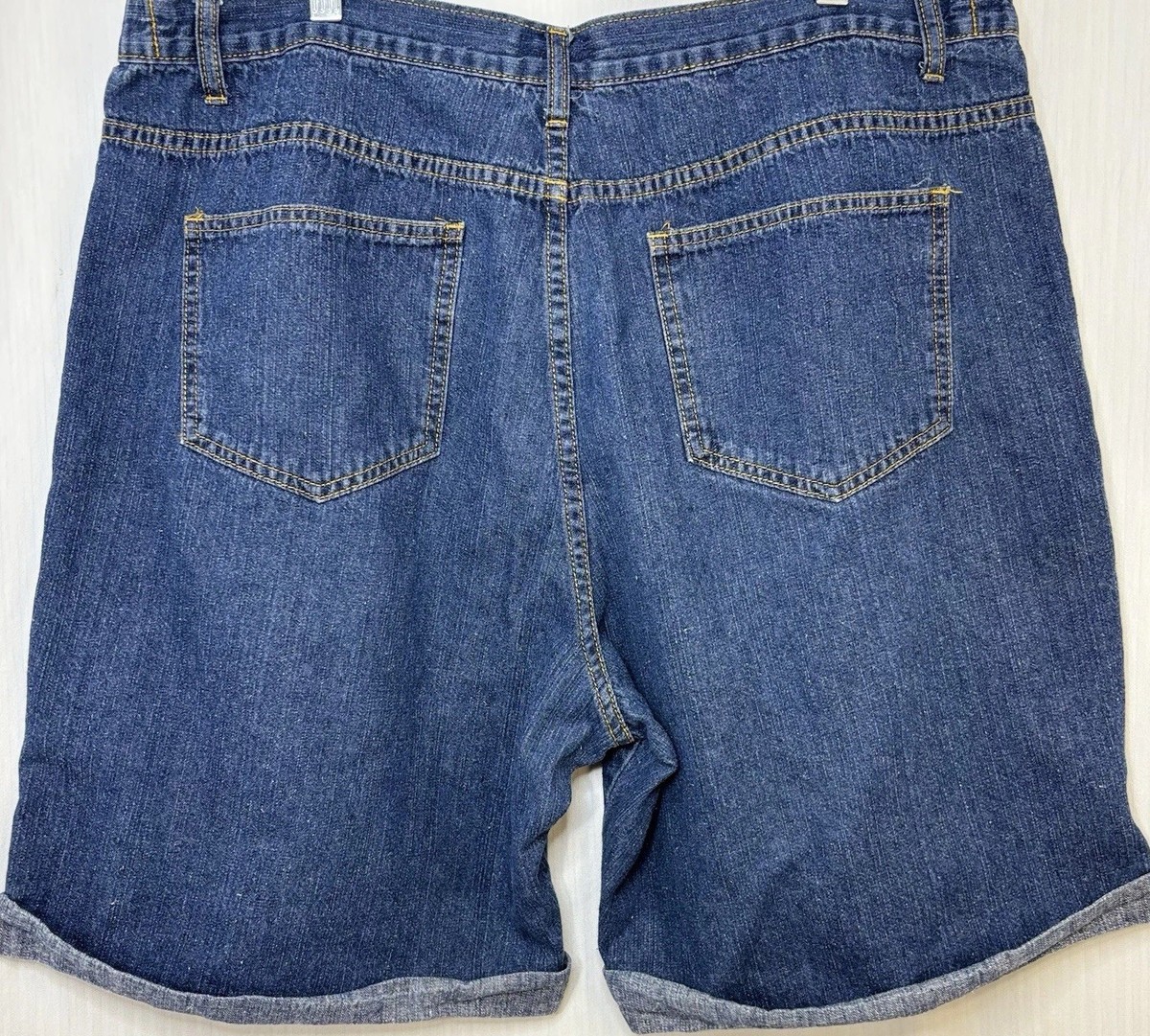 Southern Expressions 20W Denim Bermuda Shorts Plus Cuffed High Rise View 5