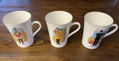 St. George Fine Bone China   Made in England   Set of 3 London Character Mugs