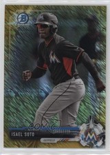 2017 Bowman Chrome Prospects Gold Shimmer Refractor /50 Isael Soto #BCP129 13iq