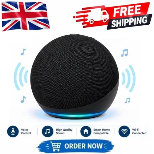 Echo Dot (Newest gen) Bluetooth Smart Speaker with Vibrant sound, WiFi, Charcoal