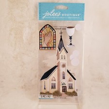Jolee's Boutique 3D Dimensional Sticker Sheet - CHRISTIAN CHURCH FAITH