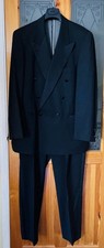 Vintage Hugo Boss Horowitz Scala tuxedo suit black tie Loro Piana wool 54EU 44UK