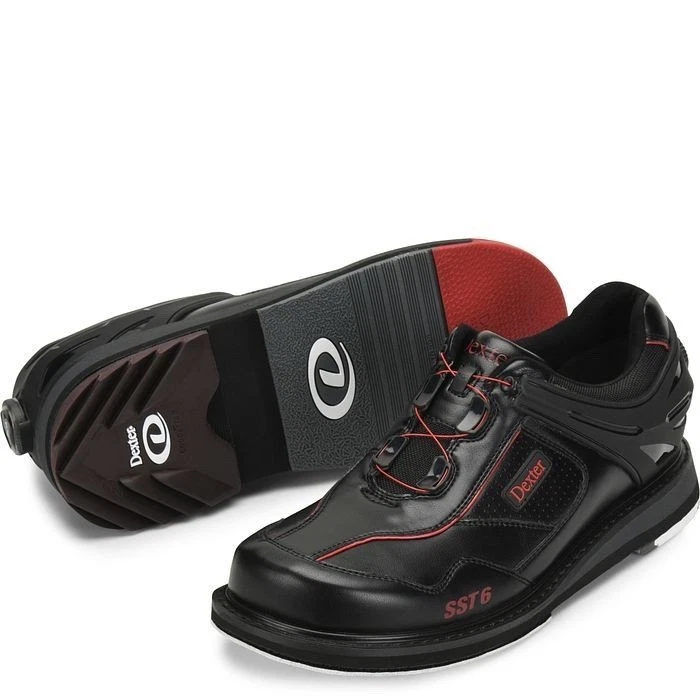 DEXTER SST 6 HYBRID BOA BLACK/RED right hand BOWLING SHOES | FREE SHIPPING | - Image 1 of 4
