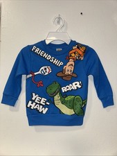 Toy Story Kids Sweater Size 5/6 Blue new woody, rex, forky