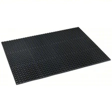 NOTRAX 39R804 Antifatigue Mat: 3 ft x 5 ft, 3/4 in Thick, Raised Rings, Black