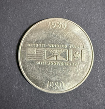 1980 Detroit - Windsor, Canada Tunnel Good For One Fare 50th Anniversary Token