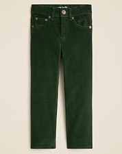 J.CREW crewcuts Boys Stretch Corduroy Pant Adjustable Waist Forest Green 8 EUC