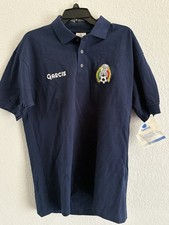 VINTAGE RARE MADE IN Large GARCIS MEXICO Polo Shirt AUTHENTIC SOCCER JERSEY 1999
