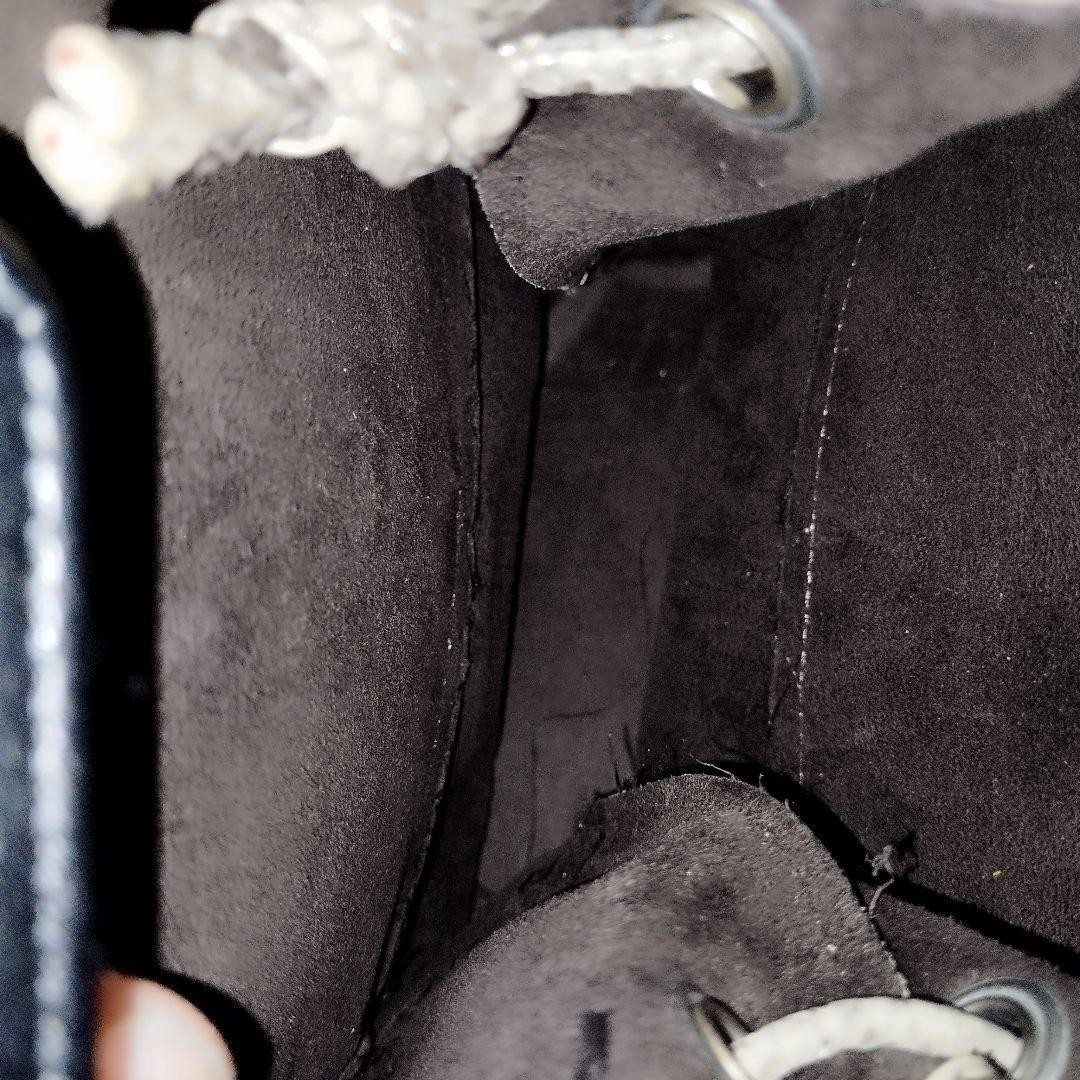 Marco Masi Python Pattern Drawstring Bag Beige Le… - image 8