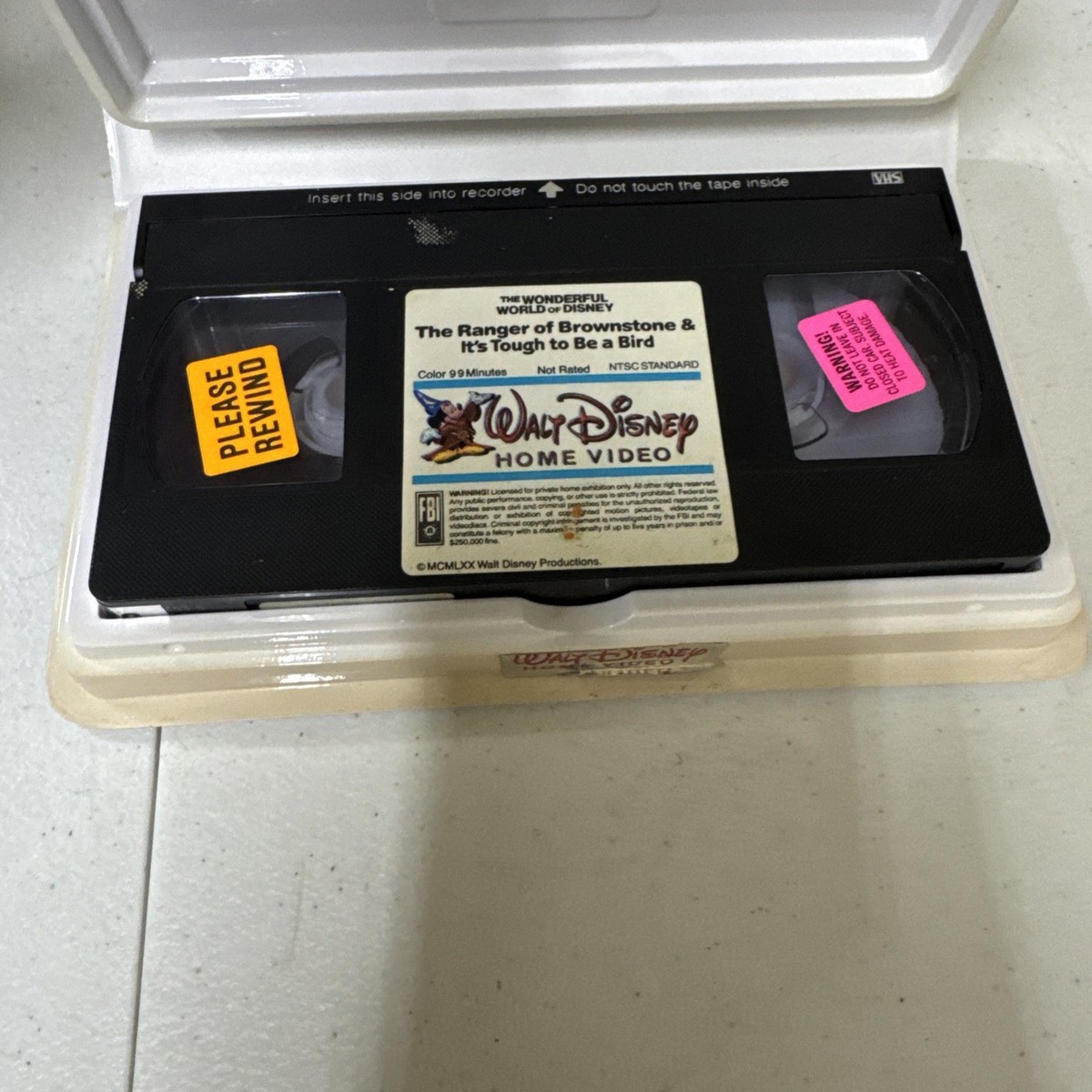 Ranger Of Brownstone & It's Tough To Be A Bird Disney VHS