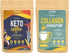 Keto Coffee & Collagen Creamer Bundle, Low Calorie, Dairy-Free, Instant Bulletp