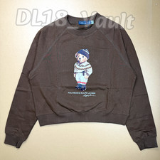 POLO RALPH LAUREN Women's Size S Brown Winter Polo Bear Sweatshirt NWT