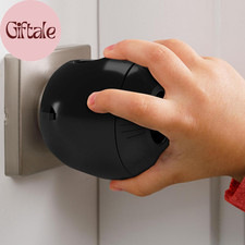 Child Safety Door Knob Cover 4 Pack Hard-To-Remove Dual-Lock Door Handle Cover