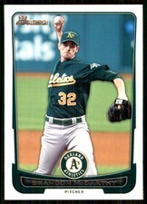 Brandon McCarthy 2012 Bowman #15 Athletics MLB READ FREE SHIPPING AutographDen