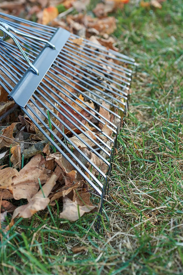 STEEL LEAF YARD RAKE with Hardwood/Steel Handle | eBay