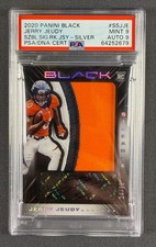 2020 Panini Black – Jerry Jeudy – Rookie Signature Jersey – Silver 14/25 – PSA 9