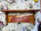 Vintage Coca-Cola Wooden Wall Shelf