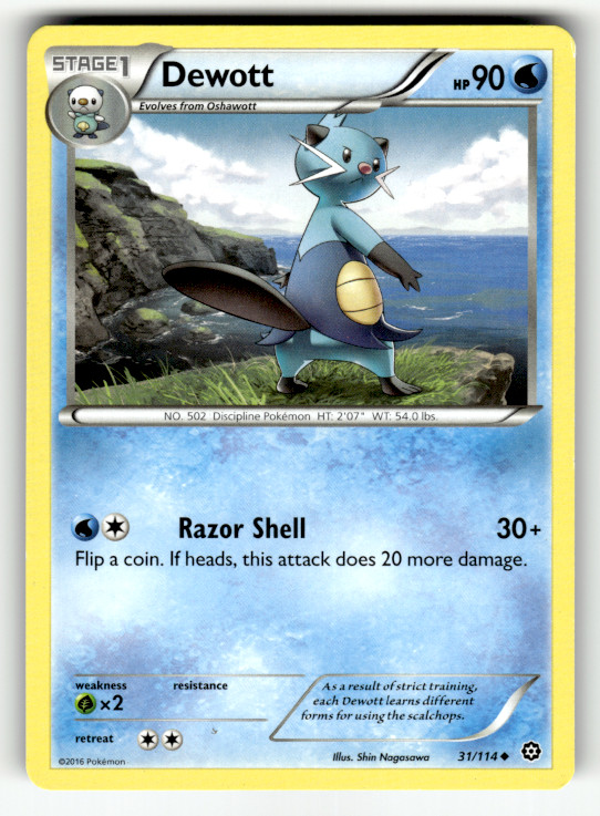 Dewott 31/114 Normal Uncommon XY - Steam Siege LP