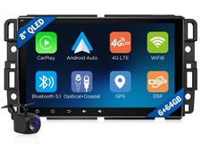 Per GMC Yukon Sierra Acadia Android 13 6+64GB 8" autoradio stereo 4G LTE CarPlay