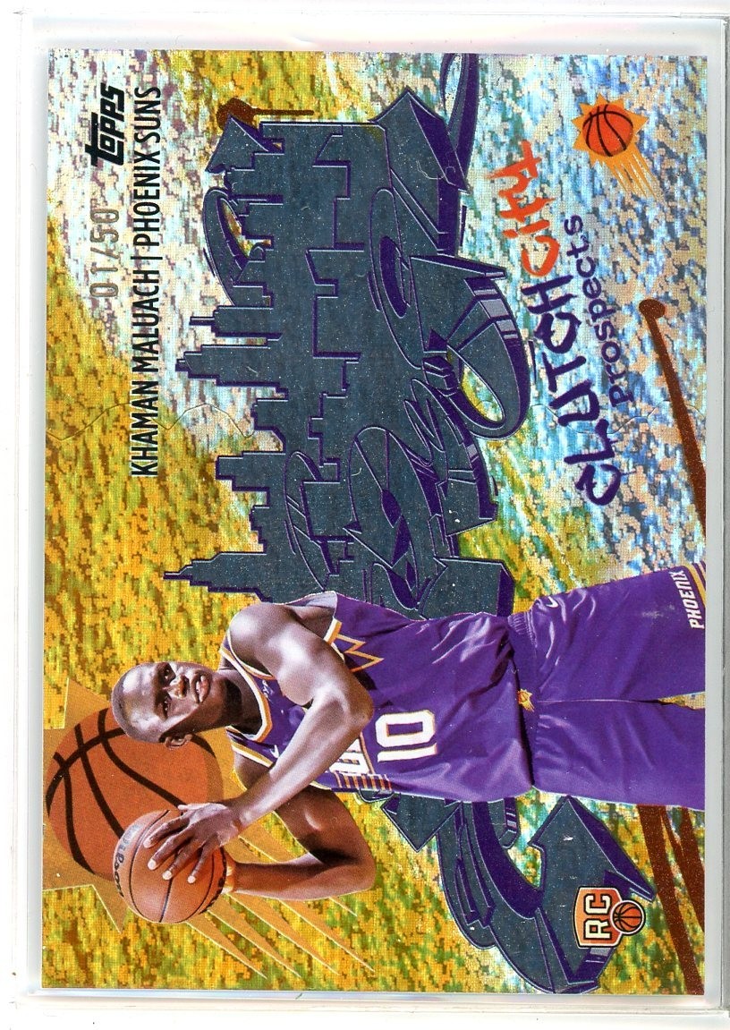 2025-26 Topps Khaman Maluach Clutch City Gold Parallel #1/50 (LJ)