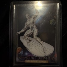 2024 UD SkyBox Marvel Masterpieces '92 Platinum Clear Cut SILVER SURFER #90