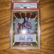 JACKIE YOUNG GOLD AUTO /10 PSA GEM MINT 2019 DONRUSS SIGNATURE SERIES ROOKIE SSP