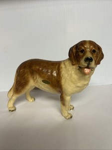 ST SAINT BERNARD MORTENS STUDIO DOG figurine marked 1930s