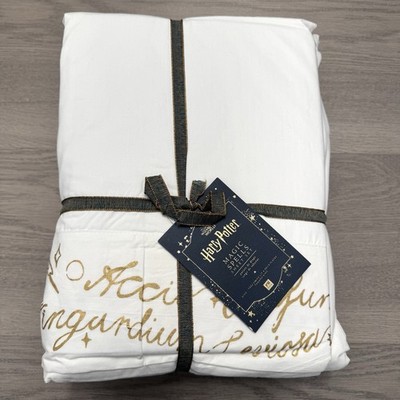 Harry Potter Pottery Barn Teen Magic Spells Sheet Set KING NEW NWT RARE!