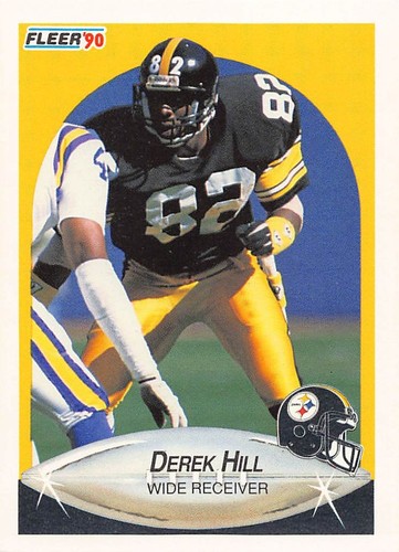 Derek Hill 1990 Fleer 142 Pittsburgh Steelers Rookie Football Card - Bild 1 von 2