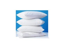 4 Pack Deluxe Zippered Vinyl Pillow Covers - Waterproof 20" x 29", White