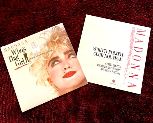 MADONNA  WHO'S THAT GIRL PROMO RECORD SEALED VINYL & ALBUM FLAT POSTER LP 1987