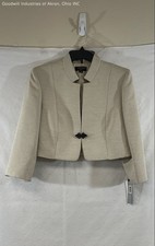 Tahari Arthur S Levine Women's Champagne Cropped Bolero Jacket NWT Sz 6P