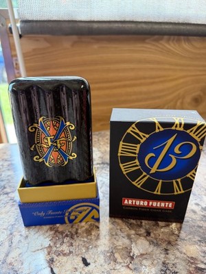 Arturo Fuente Opus X Forbidden X Carbon Fiber Cigar Case Blue and Carbon NIB
