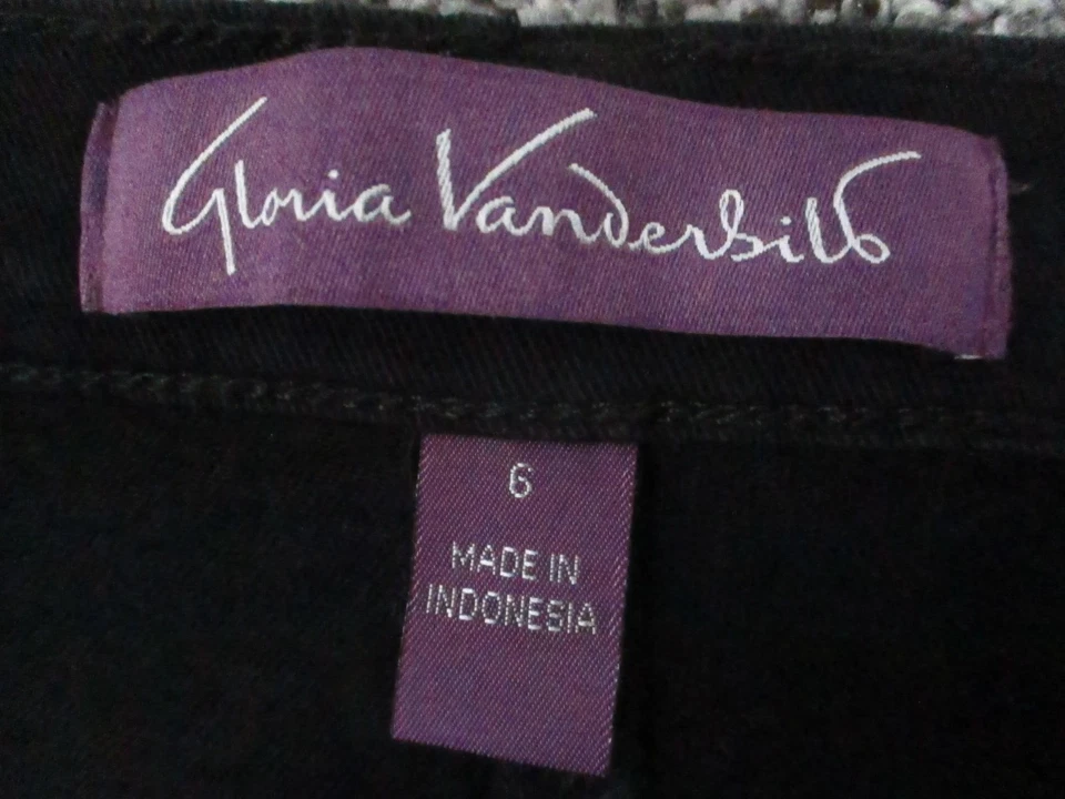 Gloria Vanderbilt Jeans Womens 6 Long Black Amanda High Rise Stretch Denim 27x31 - Image 4 of 4