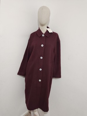 RRP£180 Seasalt Cornwall Oversized Boskerris Wool Blend Coat dark hellebore UK 2