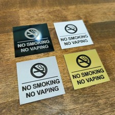 No Smoking Aluminum Sign with Adhesive Business Elevator Home Metal