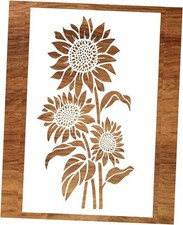 Large Sunflower Stencil for Painting 12x15 Inches - Sunflower 12x15 Inches