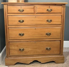 Large Antique Satinwood Chest of Drawers