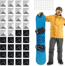 36Pcs Heavy Duty Snowboard Grip Stomp Pads Sliver  Black Zinc Alloy Anti-Slip