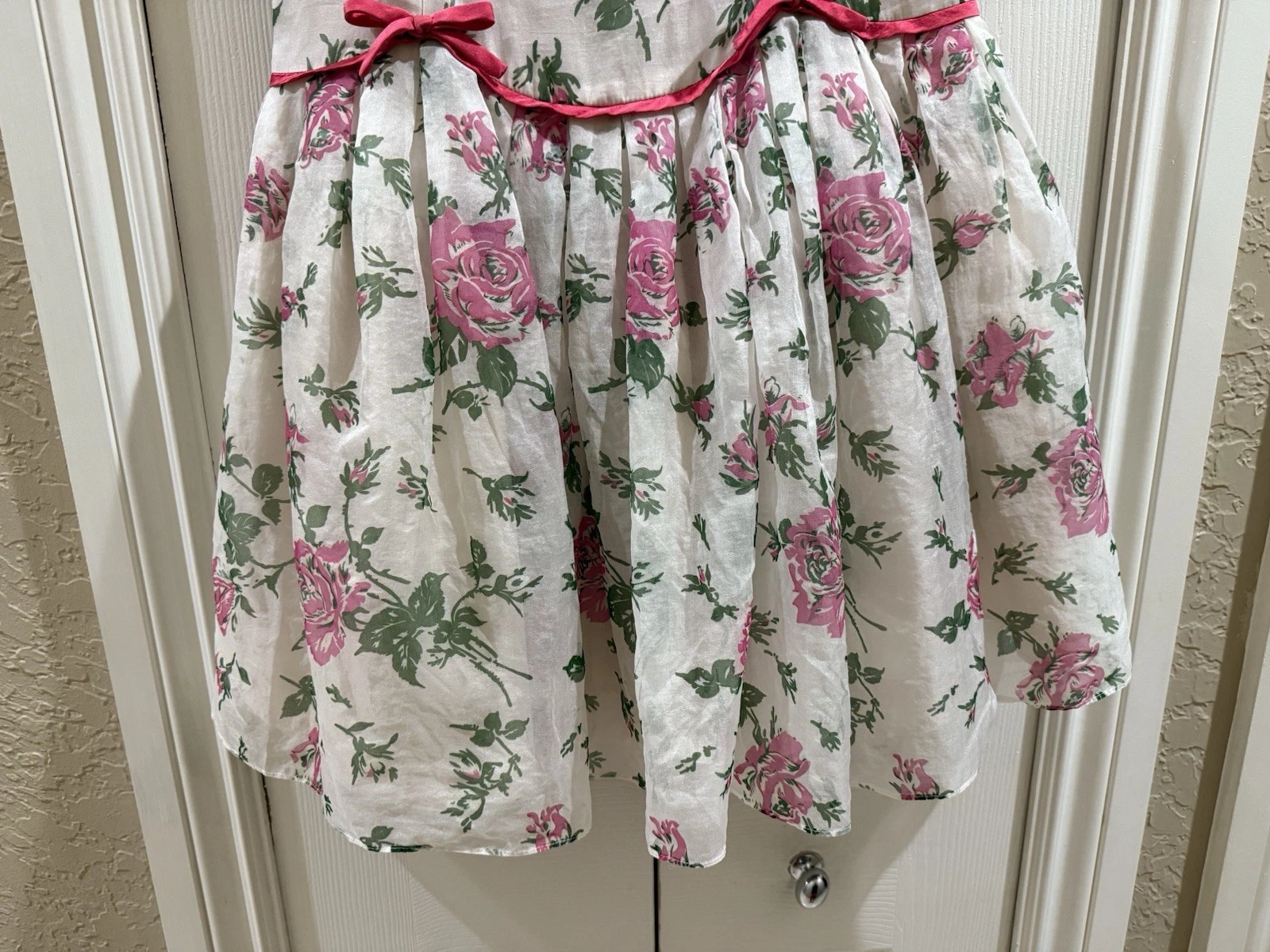 Abito da giardino rosso Valentino in seta maxi taglia 42