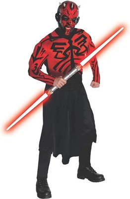 Darth Maul Sith Lord Star Wars Fancy Dress Up Codplay Deluxe Adult Costume (M)