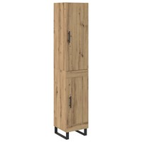 Schmales Highboard Artisan-Eiche 34,5X34X180 Cm Holzwerkstoff