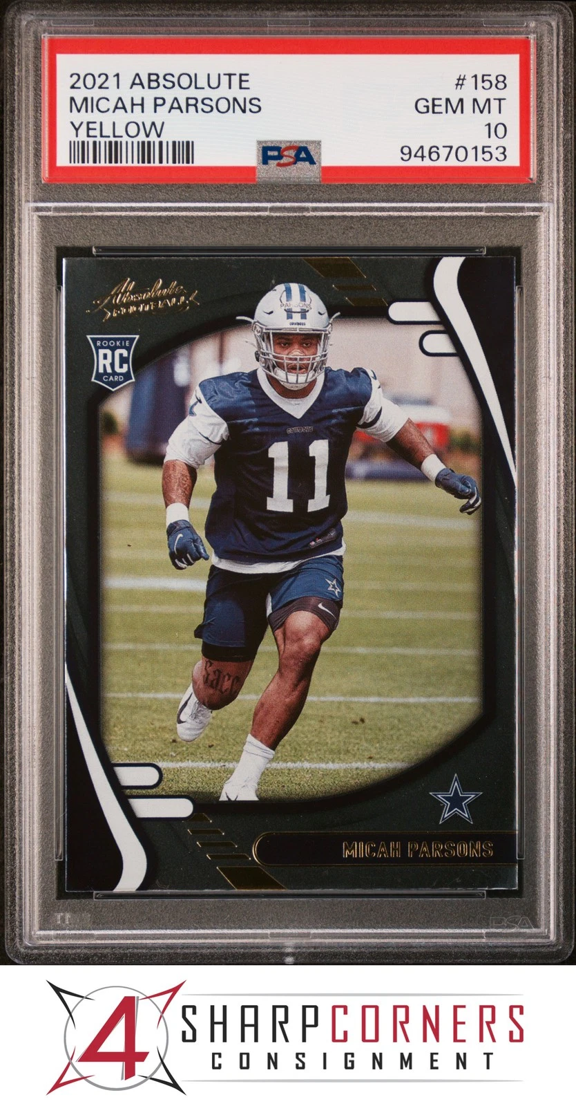 Micah Parsons Panini Absolute #158 Yellow
