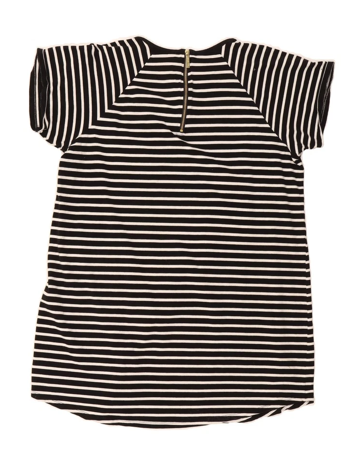 MICHAEL KORS Womens T-Shirt Dress UK 20 2XL Black Striped Cotton Nautical AZ10 - Image 2 of 3