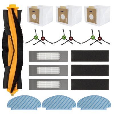 19 PCS Accessories Kit for ECOVACS DEEBOT N10 PLUS/ T9+/ N8 Yellow, Black 