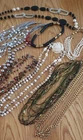 9 Vintage Costume Jewelry Necklaces Multicolors Mixed Lots Different Lengths