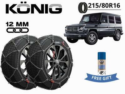 Ketten Schnee Konig 12MM XG12PRO Gr 245 215/80R16 für Mercedes G + Geschenk