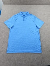 Champion Duo Dry Golf Polo Collar Shirt Mens Large Blue Sky Comfort Performance 