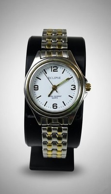 Eclipse Two-Tone Women's Quartz Watch Japan Movt New Battery Polished EC/5015TT